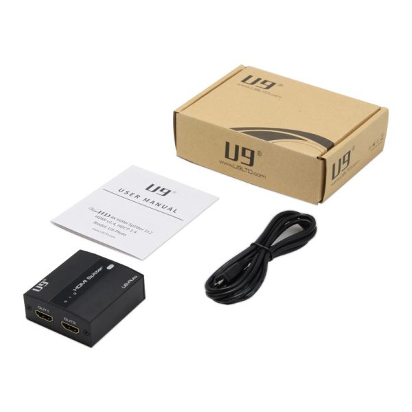 U9 ViewHD Ultra HD   4K@30Hz HDMI 1.4 1x2 Mini Splitter with Micro-USB Power Port | U9-Pluto Sale