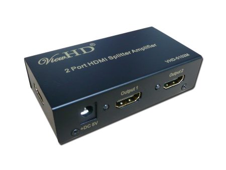 ViewHD 2 Port HDMI 1x2 Powered Splitter Ver 1.3 for Full HD 1080P & 3D | VHD-0102M Online Hot Sale