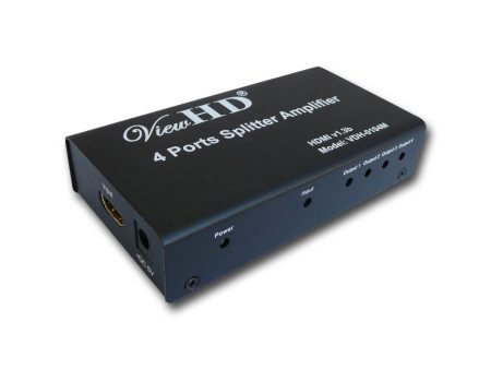 ViewHD 4 Port HDMI 1x4 Powered Splitter for Full HD 1080P & 3D | VHD-0104M For Discount