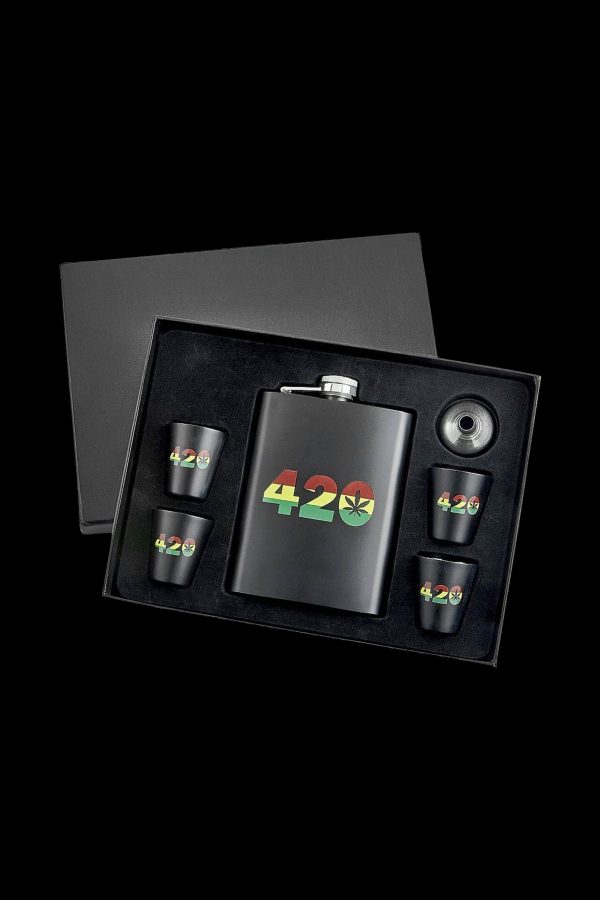 Roast & Toast Rasta 420 Flask Set Fashion