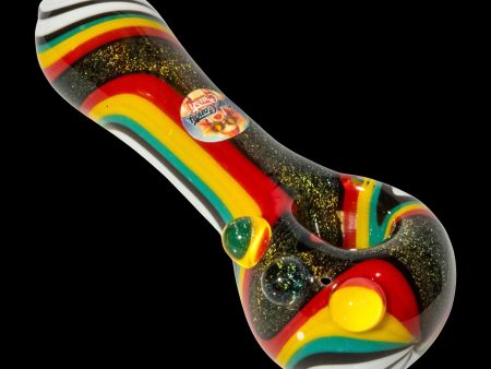 Crush Dichroic Hand Pipe w  Colorful Grip Bumps Online Sale