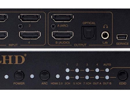 ViewHD Prosumer UHD HDMI 4X1 Switch with Audio Extraction | 18Gbps | 4K@60Hz | Dolby Vision & HDR | HDCP 2.2 | Model: VHD-U4X1AS Fashion