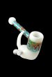 Crush Fang Bubbler Pipe w Dual Galaxy Marbles For Cheap