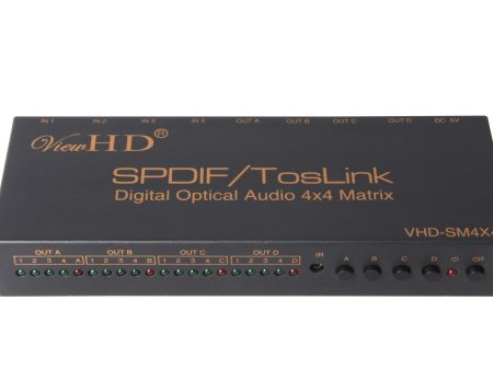 ViewHD SPDIF   TOSLINK Optical Digital Audio 4x4 True Matrix with Remote Control | VHD-SM4X4 For Cheap