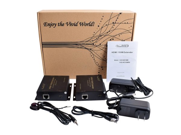 ViewHD Advanced HDMI 150M   492Ft Single Ethernet Cable Extender Set | Full HD 1080P | Model: VHD-HE150M Supply