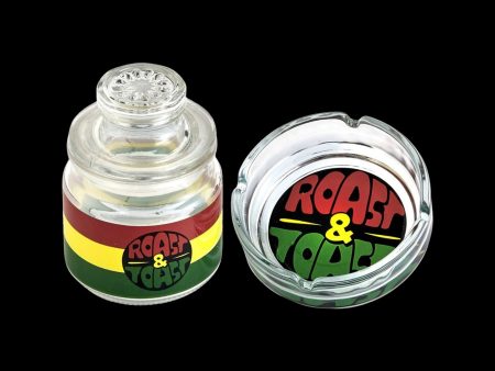 Roast & Toast Vintage Ashtray Set w  Stash Jar Fashion