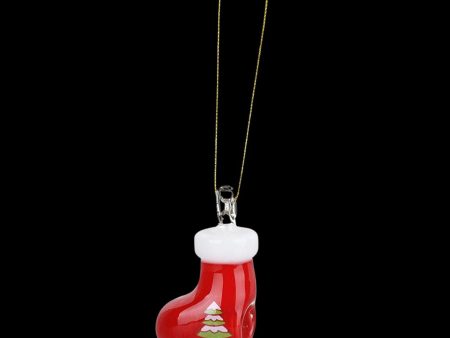 Santa s Secret Hangable Glass Christmas Ornament Hand Pipe - Stocking Hot on Sale