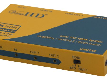 ViewHD Ultra HD | HDMI 2.0 | HDCP 2.2 | 4K@60Hz | 1x2 Splitter | One Input to Two Outputs | Support HDR and Dolby Vision | Model: UHD1X2 Cheap