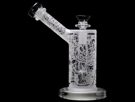 Calibear Sandblasted Seed Of Life Percolator Upright Bubbler Discount