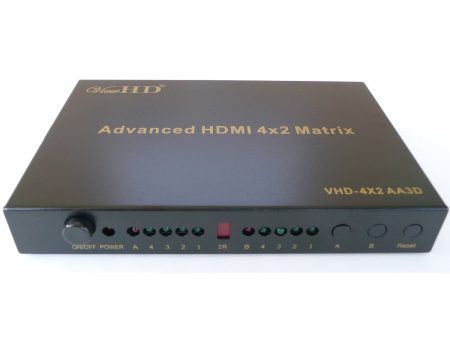 ViewHD Premium HDMI 4x2 Matrix v1.3 for HD 1080P with SPDIF Digital Surround or HiFi Stereo Audio Output (Compact Size) | VHD-4X2AA3Ds Online