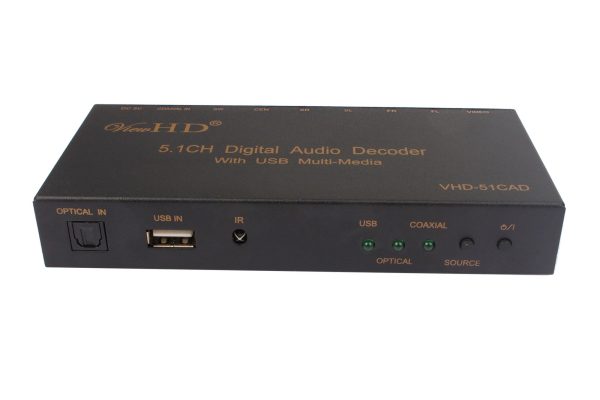 ViewDH 5.1CH Digital Audio to 6CH Analog or Stereo Audio Decoder with Integrated USB Music Player & On Screen Display | VHD-51CAD Online Sale