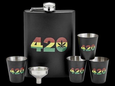 Roast & Toast Rasta 420 Flask Set Fashion