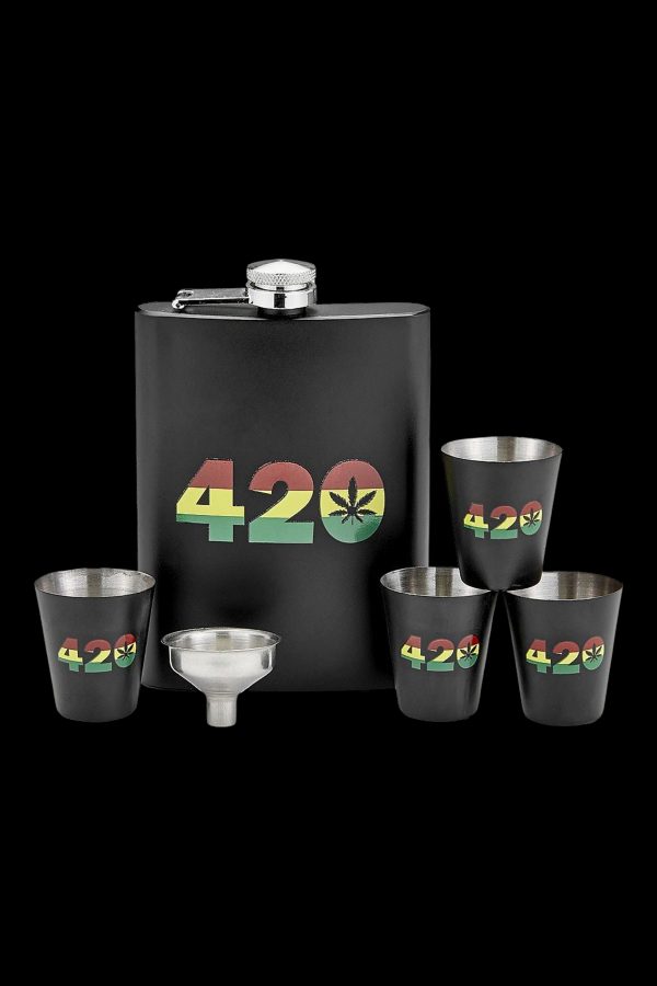 Roast & Toast Rasta 420 Flask Set Fashion