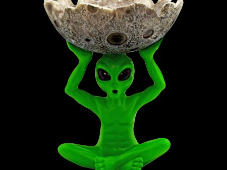 Alien Holding Moon Ashtray Sale