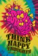 StonerDays Think Happy Thoughts Rainbow Tie Dye T-Shirt on Sale