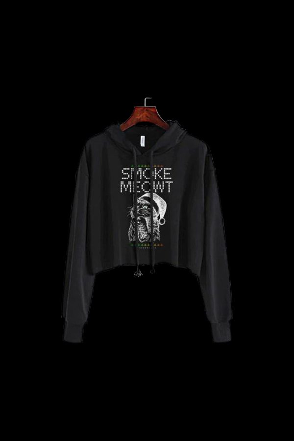 StonerDays Smoke Meowt Crop Top Hoodie For Cheap