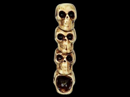 Wacky Bowlz Skulls Ceramic Hand Pipe Discount