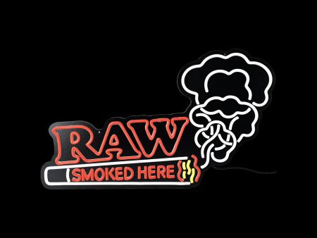 RAW Smoked Here LED Sign on Sale