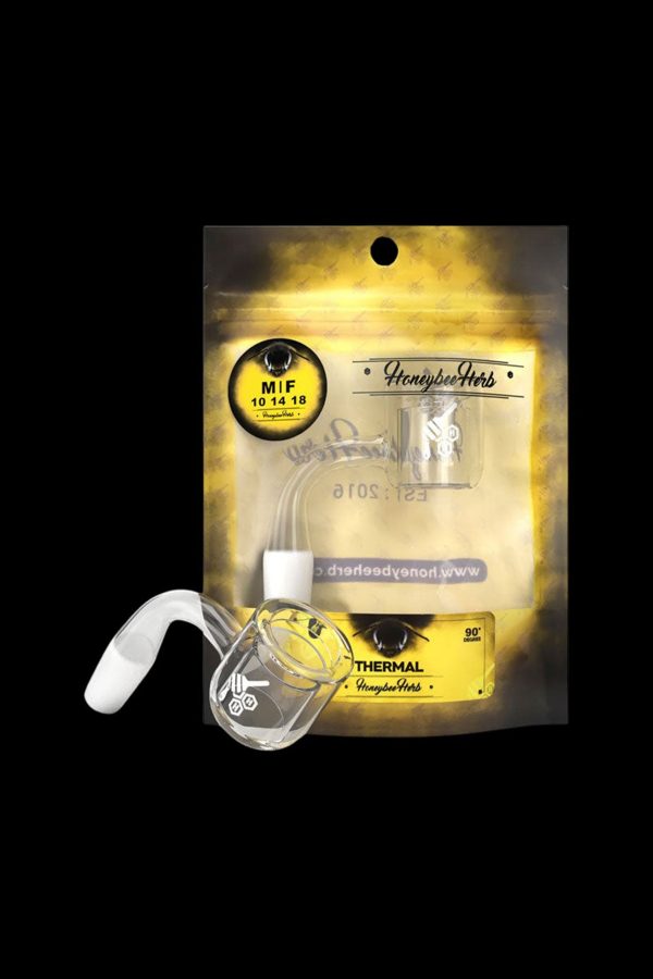 Honeybee Herb Thermal Quartz Banger - Yellow Line Hot on Sale