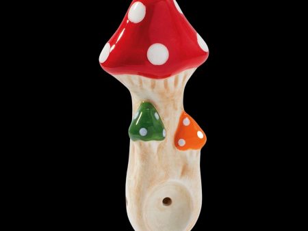 Wacky Bowlz Tri Mushroom Ceramic Pipe Online