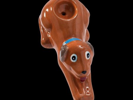 Wacky Bowlz Brown Dog Ceramic Pipe For Discount