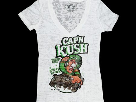 Kill Your Culture Cap N Kush Women s Burnout T-Shirt Fashion