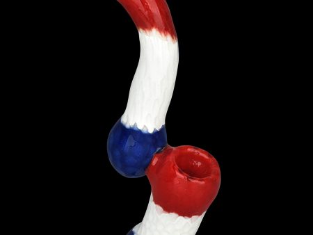 Hip Striped Sherlock Bubbler Pipe Cheap