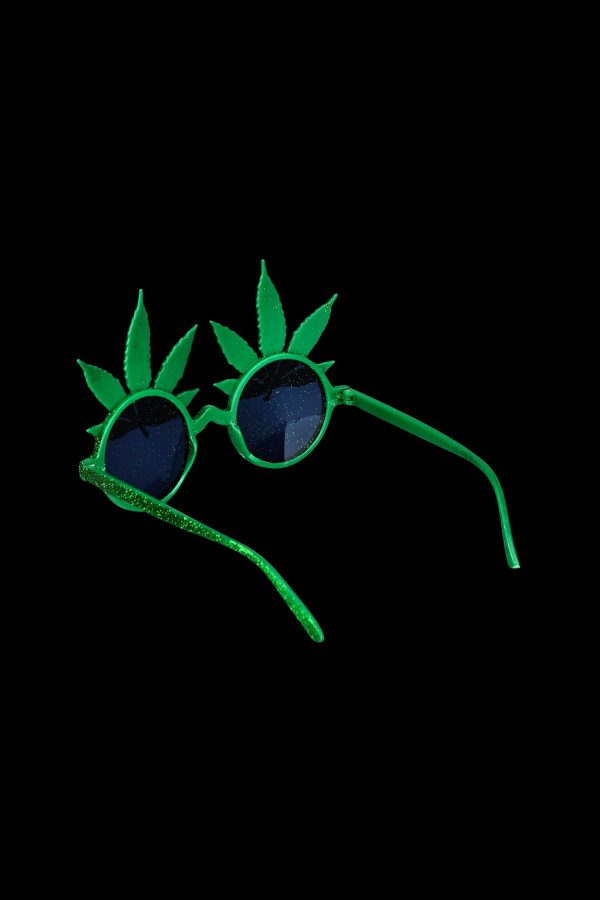 420 Hemp Leaf Glasses - 10pc Set For Cheap