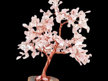 Decorative Rose Quartz Crystal Wire Tree Online Sale