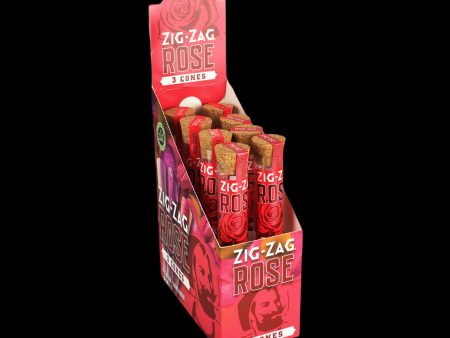 Zig Zag Rose Petal Pre-Rolled Cone Display Fashion