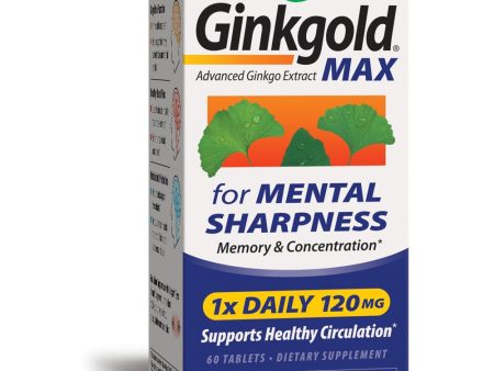 NATURES WAY - Ginkgold Max 120mg for Mental Sharpness - 60 Tablets on Sale