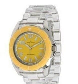 AK Anne Klein Transparent Bracelet Yellow Dial Women s watch #10 9641YLCL For Discount