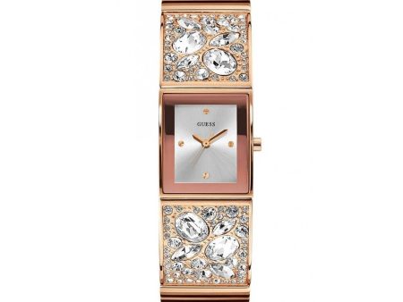 Guess Women s  U0002L4 Stainless Steel Sparkle Rose Gold-Tone Bejeweled Watch Sale