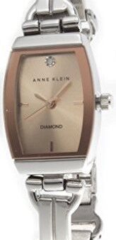 Anne Klein Women s AK 1573RGRT Silver tone Bracelet Light Brown Dial Watch Online Hot Sale