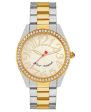 Betsey Johnson Women s BJ00190-11 Crystal Accented Bezel Two Tone Quartz Watch Online Hot Sale